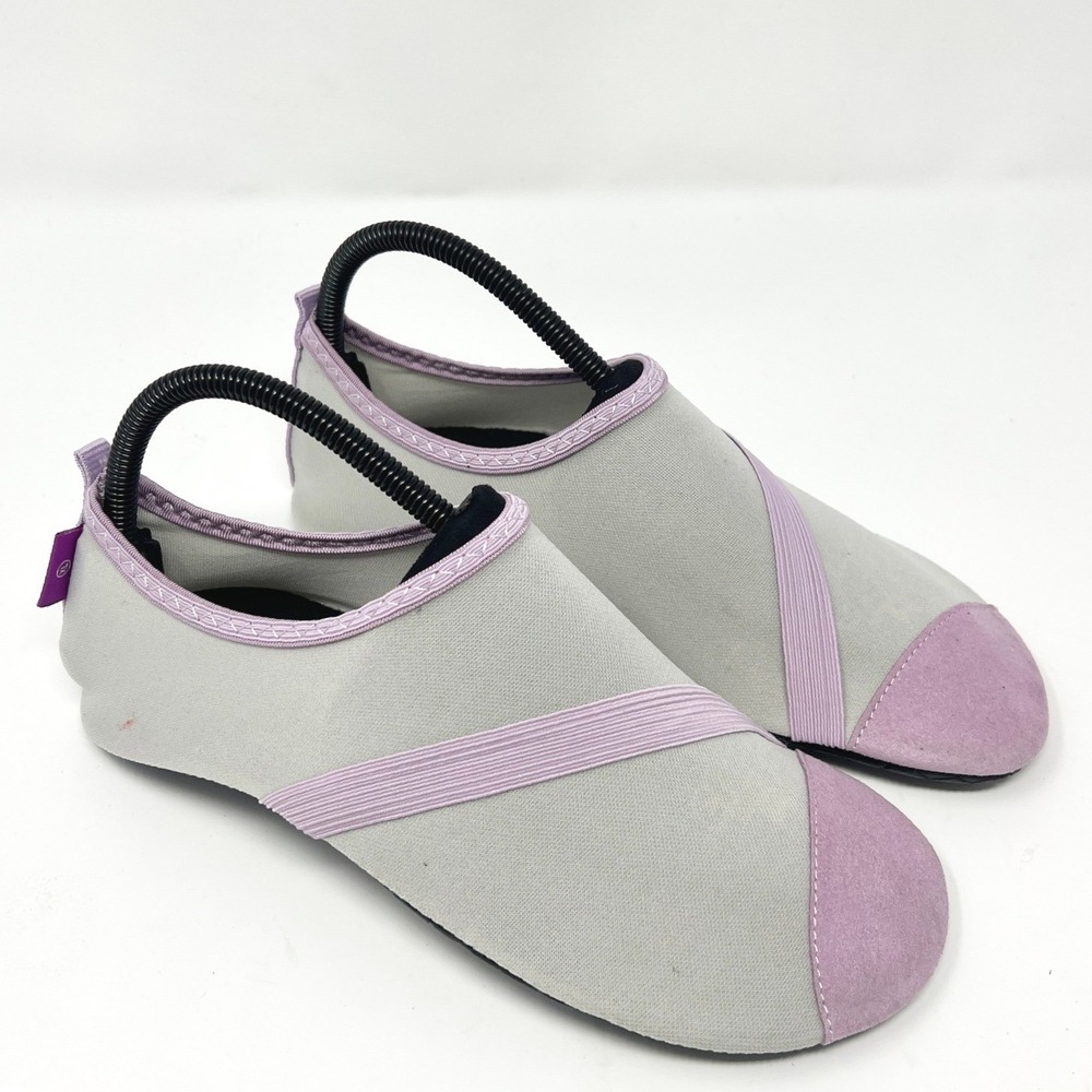 FitKicks Live Well Women‎ XL Foldable Barefoot Yoga Comfort Shoe Slip On Purple